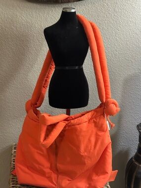 OLEND BACKPACKS Versatile 2-way Backpack Daypack/Handbag Bright Orange SOFT